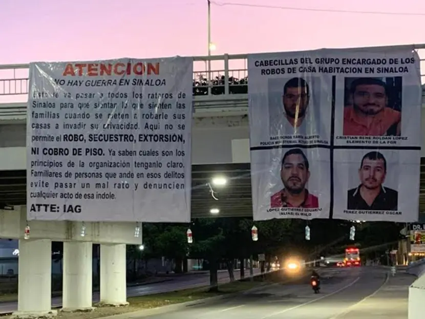 Tras multisecuestro en Culiacán, hallan narcomantas en la ciudad