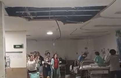 Cae techo de hospital IMSS en Cancún
