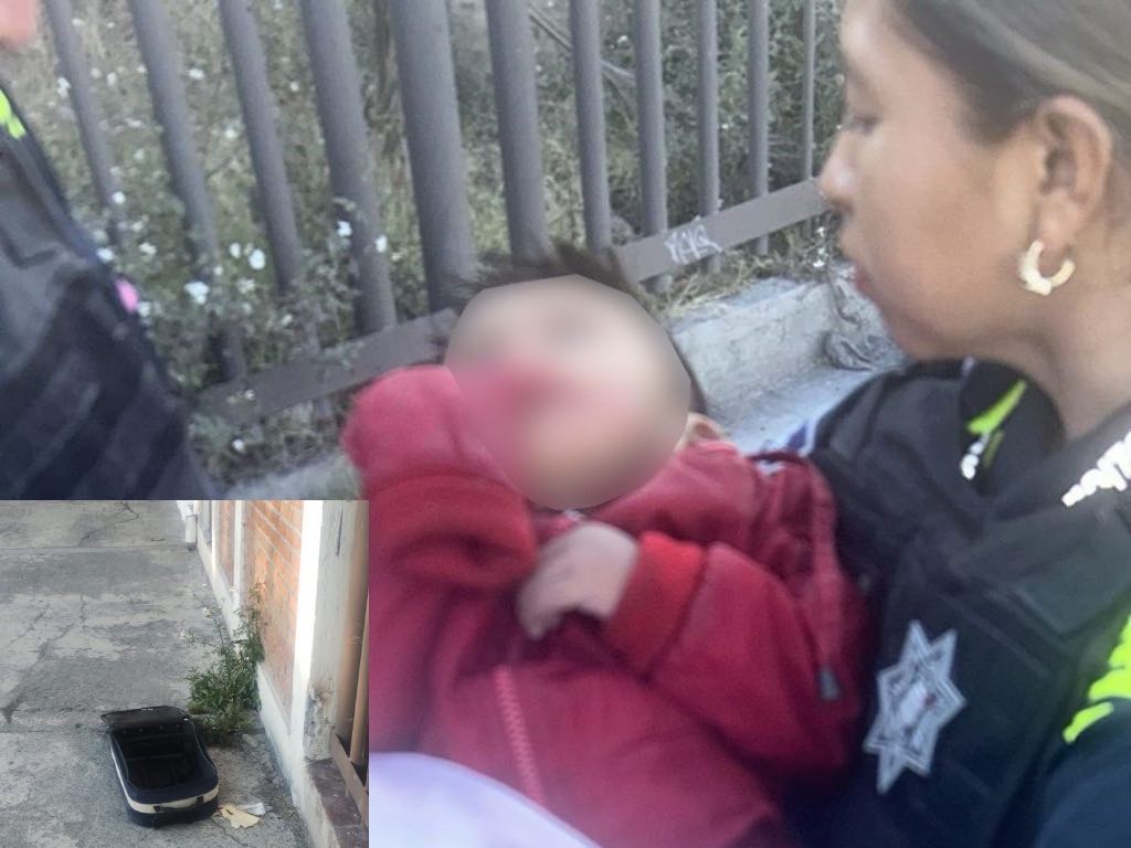 Abandonan a bebé dentro de una maleta en Puebla