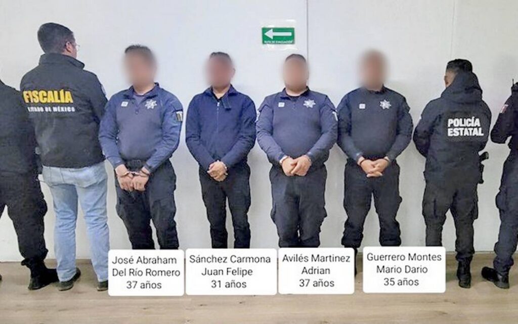 Detienen 4 policía estatales por secuestro exprés en el EDOMEX
