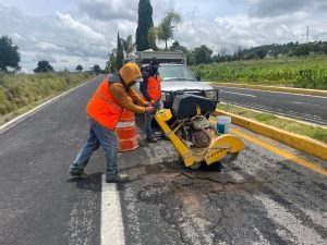 Arrancan trabajos de bacheo en la Francisco I. Madero de Tocatlán