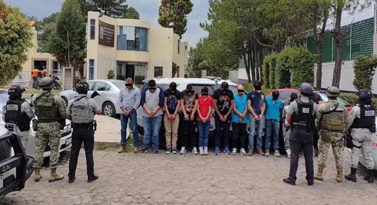 Golpe a la delincuencia en Tlaxcala: 11 detenidos y armamento asegurado en Cuapiaxtla