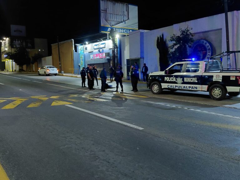 Muere hombre baleado en Calpulalpan; FGJE investiga homicidio calificado