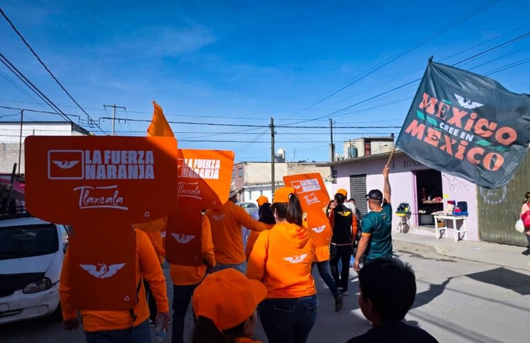 Arrancan Danae Figueroa y Delfino Suárez campaña estatal de afiliación de MC en Calpulalpan